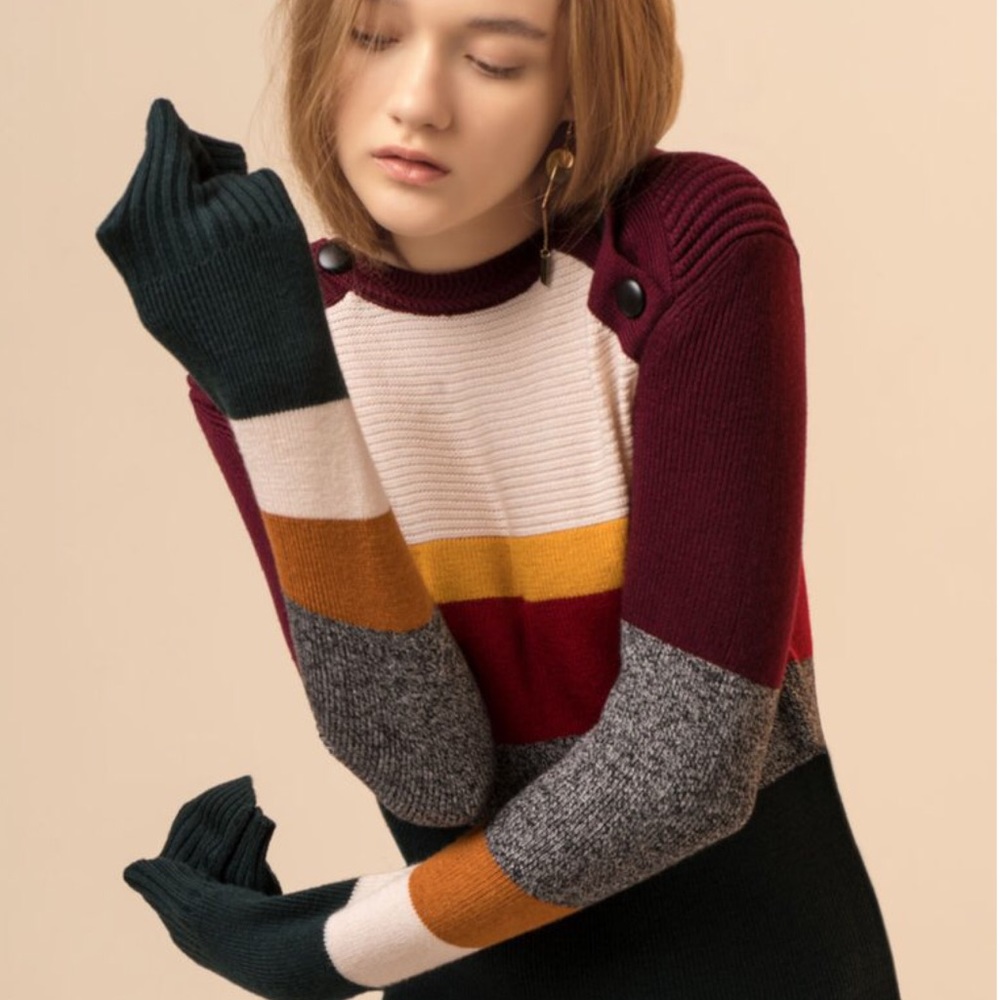 Genuine people stripe color sweater